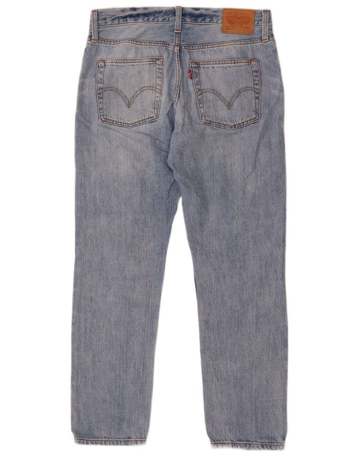 Levi's Dame 501 CT Distressed Straight Jeans W26 L29 Blå
