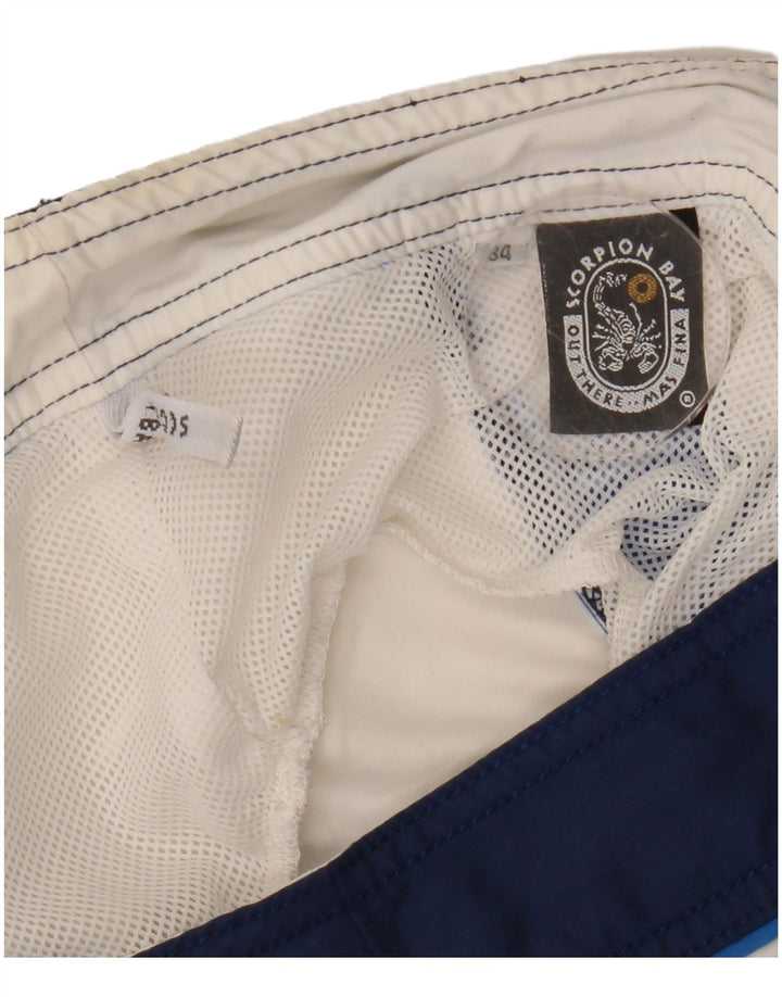 Scorpion Bay Herre grafiske svømmeshorts Store blå farveblok polyester