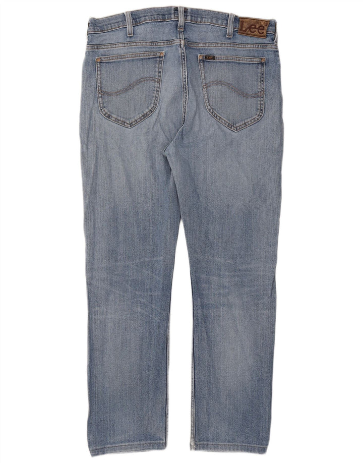 Lee Herre Rider Slim Jeans W36 L27 Blå Bomuld