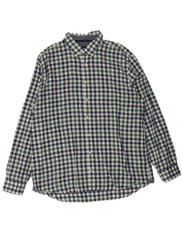 Tommy Hilfiger Herre New York Fit skjorte 2XL Blå Gingham Bomuld