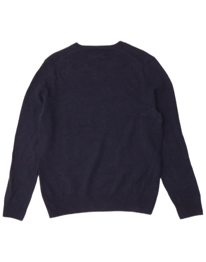 Marks & Spencer Herre V-hals sweater Medium marineblå lammeuld