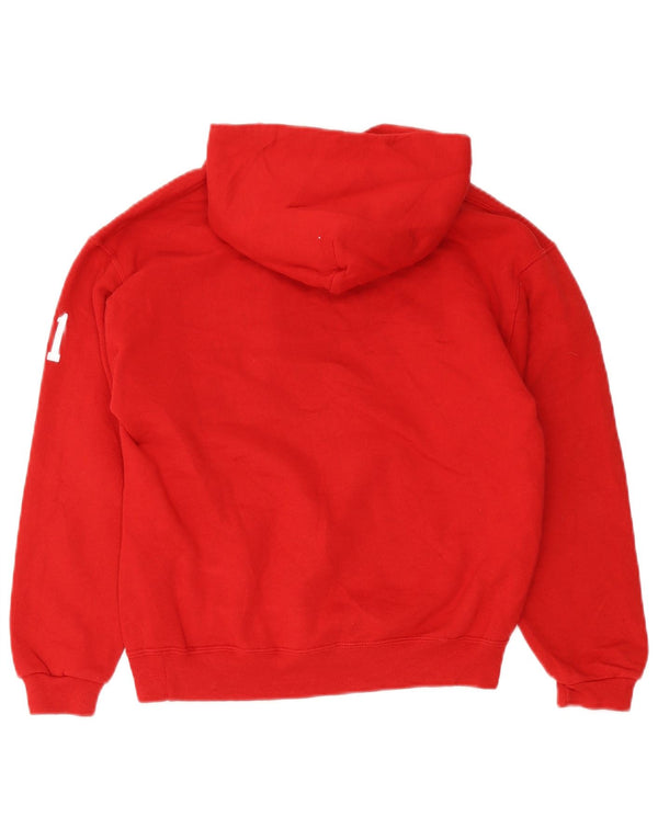 Russell Athletic Boys Chicago Fire Graphic Hoodie Jumper 13-14 år XL Rød
