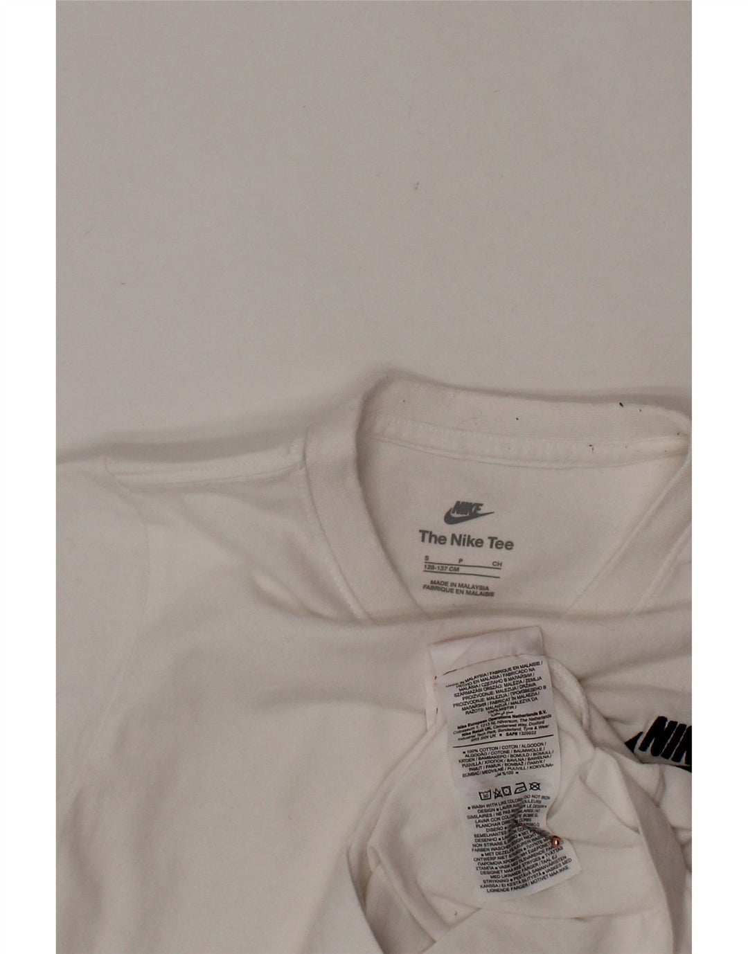 NIKE T-shirt top til drenge 8-9 år Lille hvid bomuld