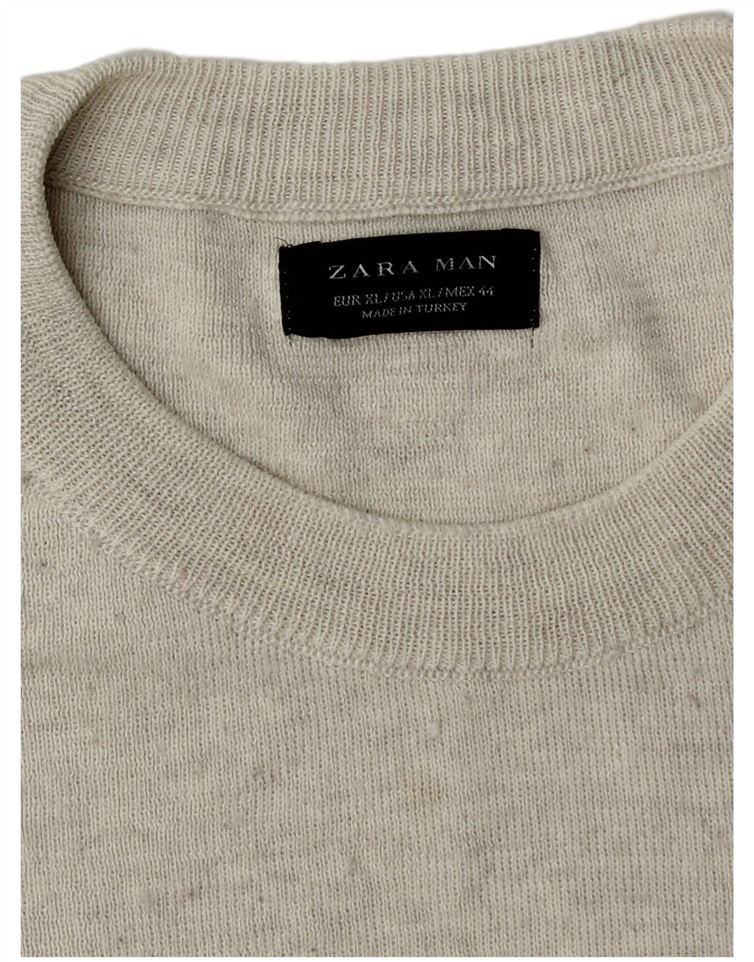 Zara Herre sweater med rund hals XL Grå