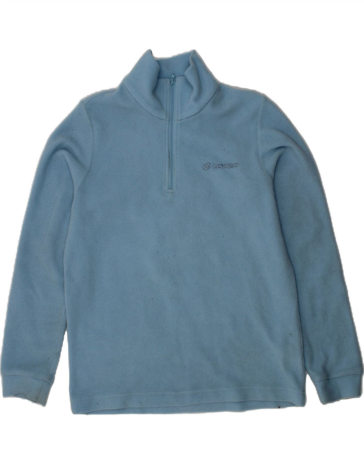 LOTTO Boys Zip Neck Fleece Jumper 9-10 Years Small Blue Polyester Vintage Lotto and Second-Hand Lotto from Messina Hembry 