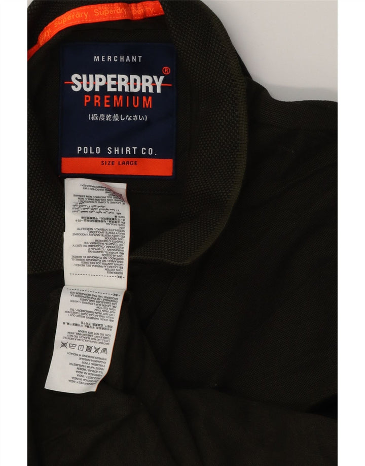 SUPERDRY Poloshirt til mænd Stor grøn bomuld