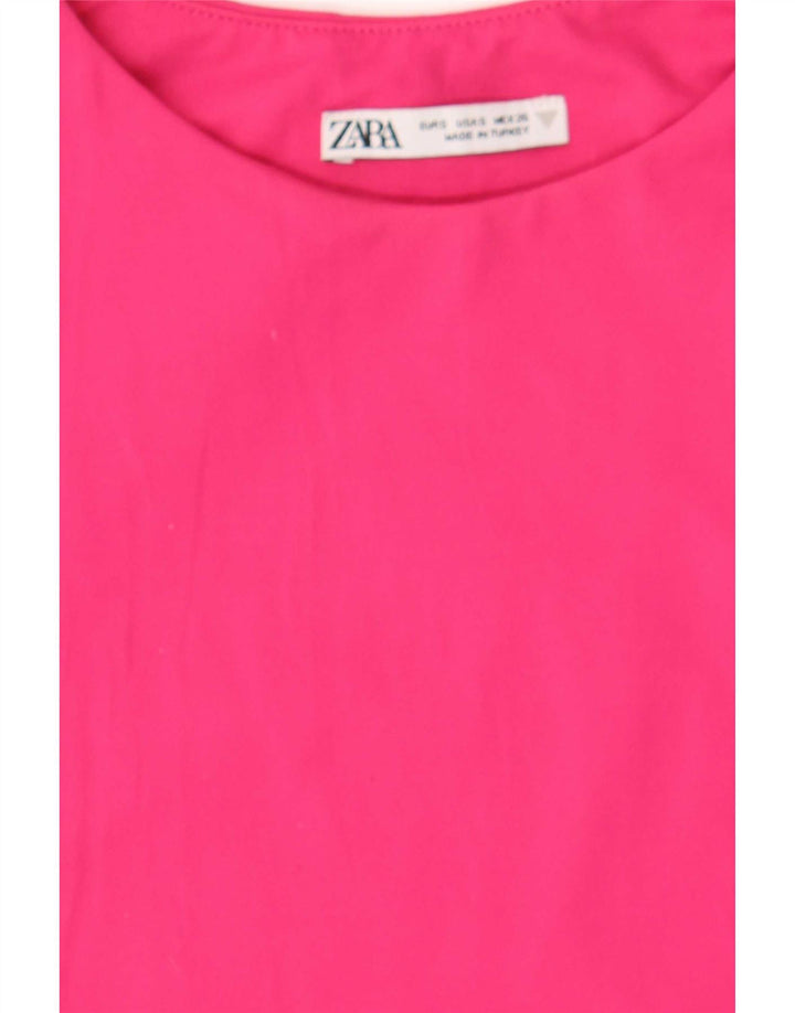 Zara Dame Ærmeløs Bodysuit UK 8 Small Pink