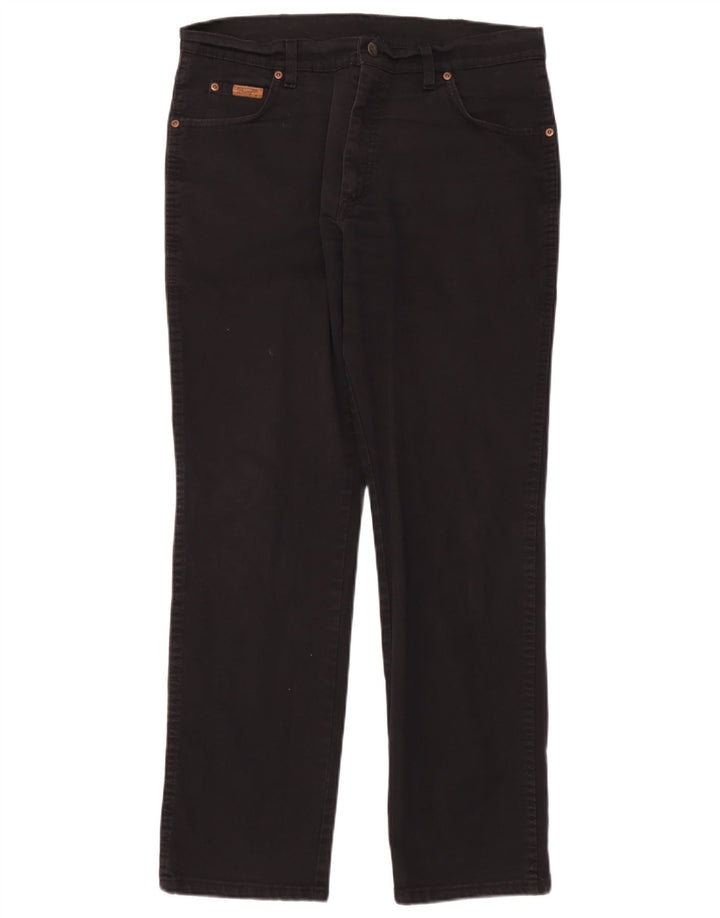 Wrangler Herre Texas Straight Jeans W36 L32 Sort Bomuld