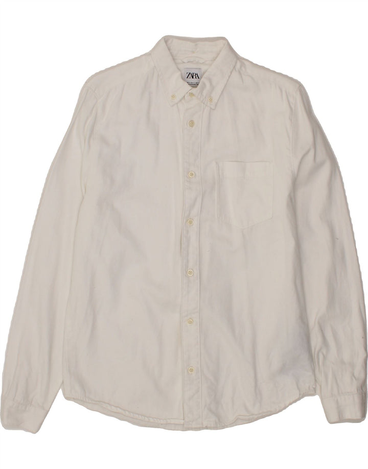 ZARA Mens Shirt Small White Cotton Vintage Zara and Second-Hand Zara from Messina Hembry 