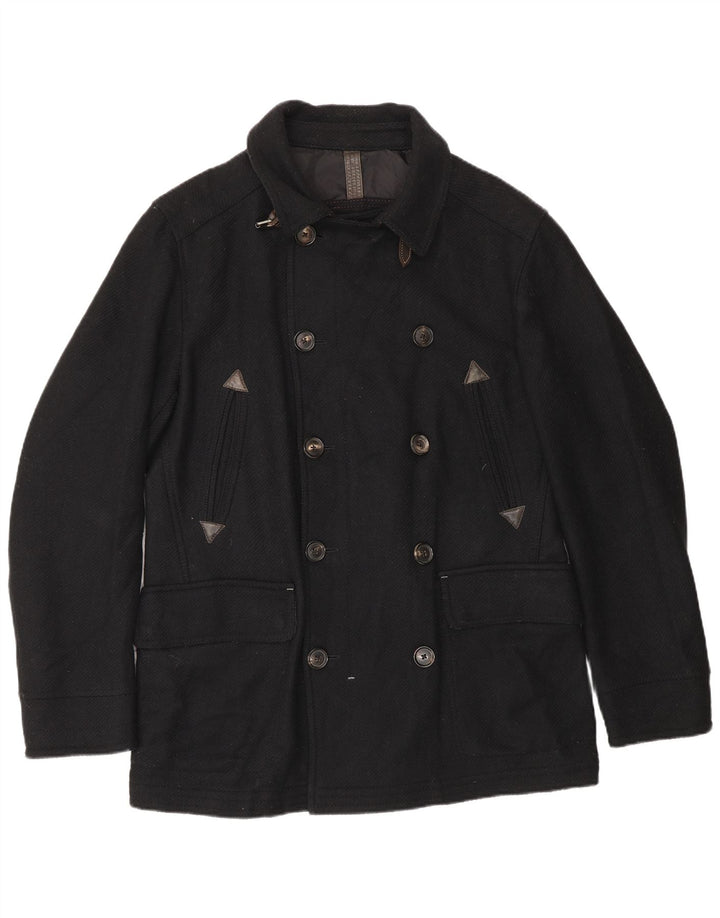 Massimo Dutti Herre Ærtefrakke UK 40 Stor Sort Nylon
