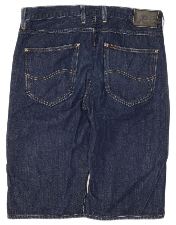 Lee Herre 5-lommers korte denimshorts W32 Mellem marineblå bomuld