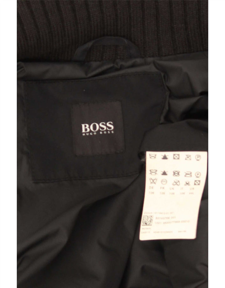 Hugo Boss Herre Overfrakke UK 42 XL Sort Polyester