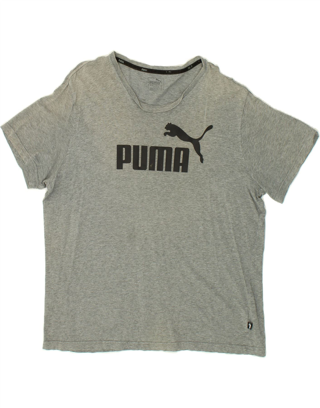 PUMA Mens Graphic T-Shirt Top Large Grey Cotton | Vintage Puma | Thrift | Second-Hand Puma | Used Clothing | Messina Hembry 