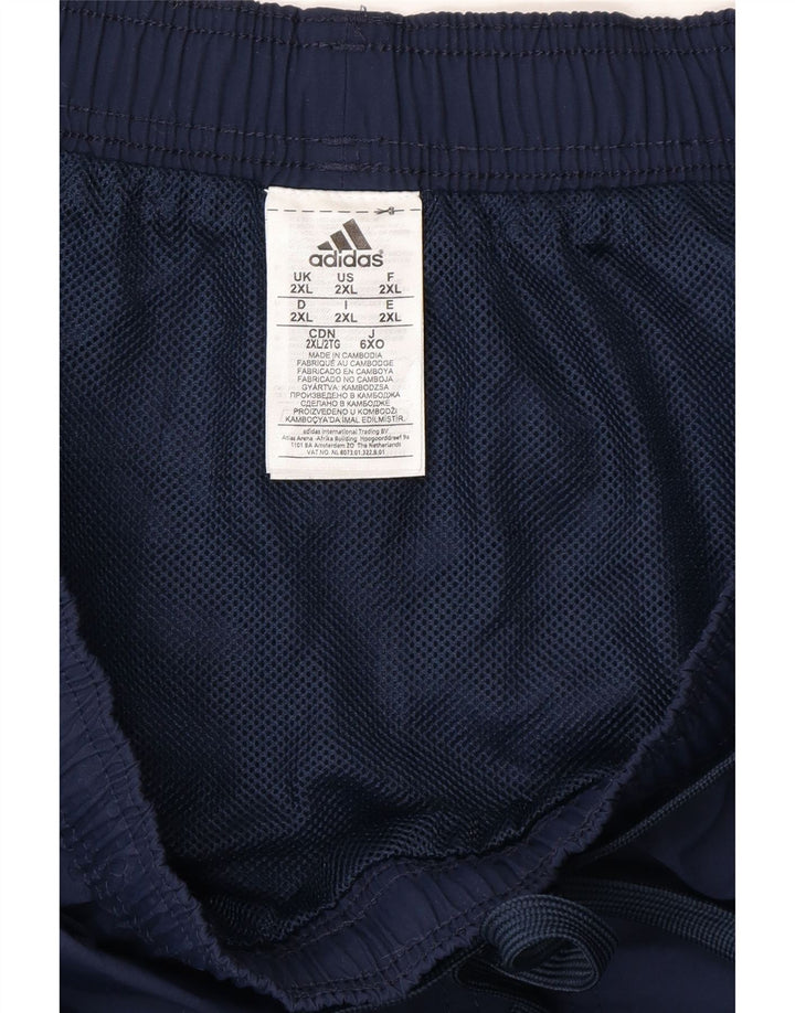 ADIDAS Mens Sport Shorts 2XL  Navy Blue Nylon Vintage Adidas and Second-Hand Adidas from Messina Hembry 