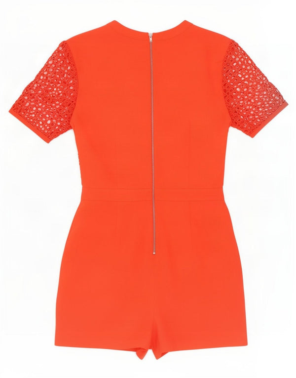 Topshop Kortærmet Playsuit til kvinder UK 10 Lille Rød