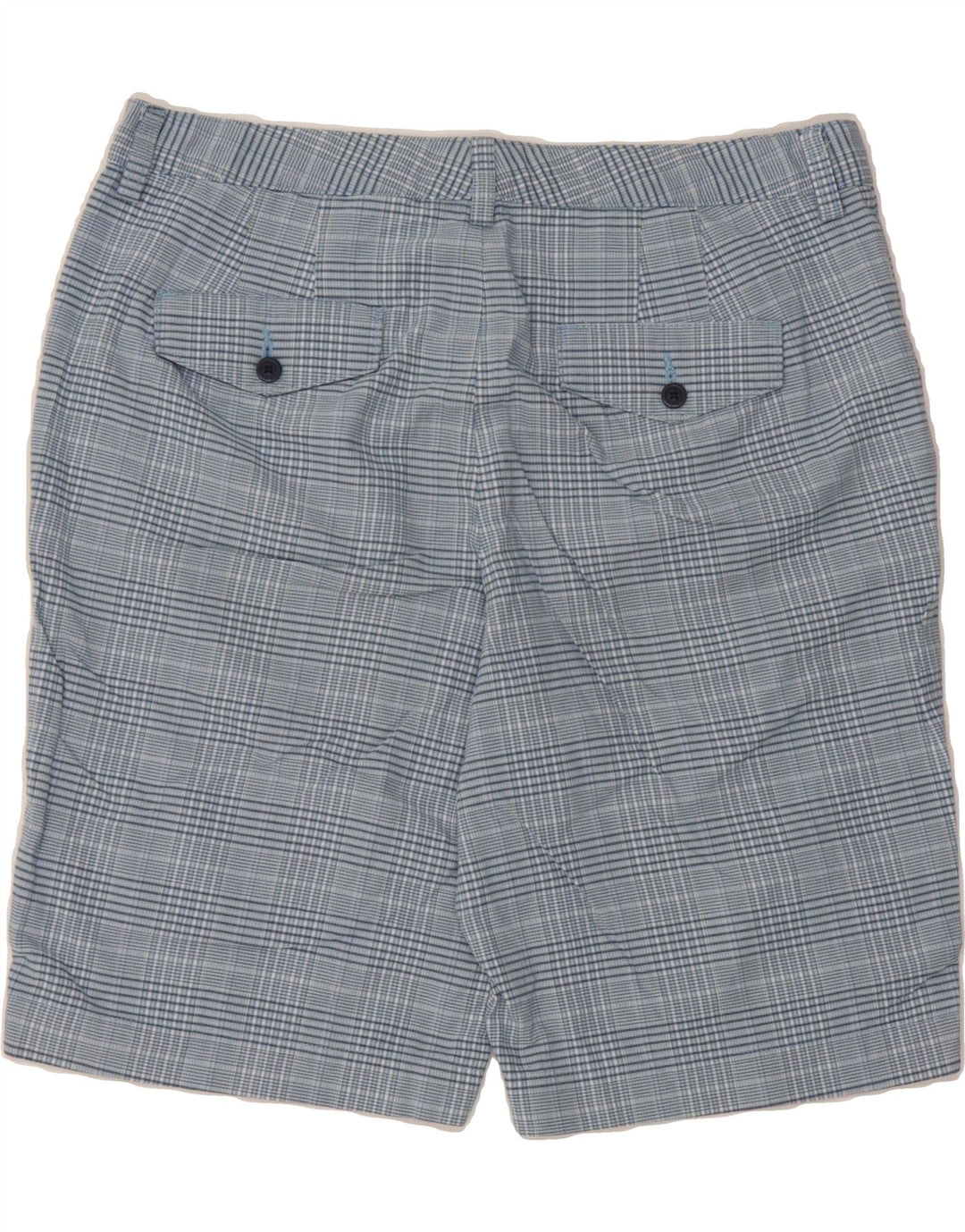 EDDIE BAUER Womens Mercer Fit Chino Shorts US 8 Medium W32  Blue Check Vintage Eddie Bauer and Second-Hand Eddie Bauer from Messina Hembry 