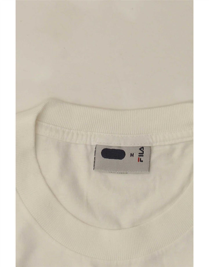 Fila Herre Grafisk T-Shirt Top Medium Hvid