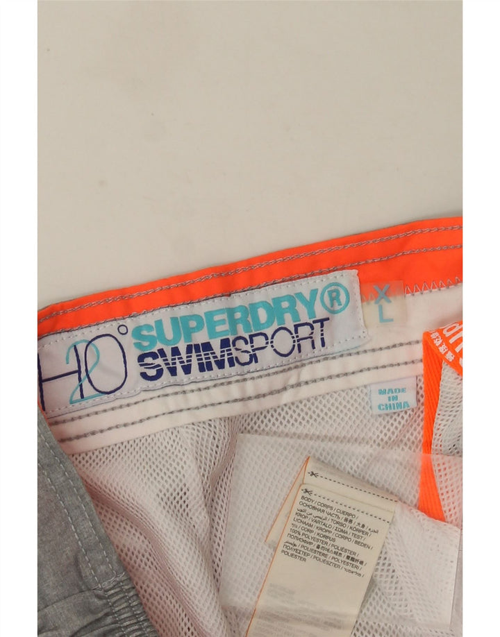 Superdry Herre grafiske sportsshorts XL grå polyester