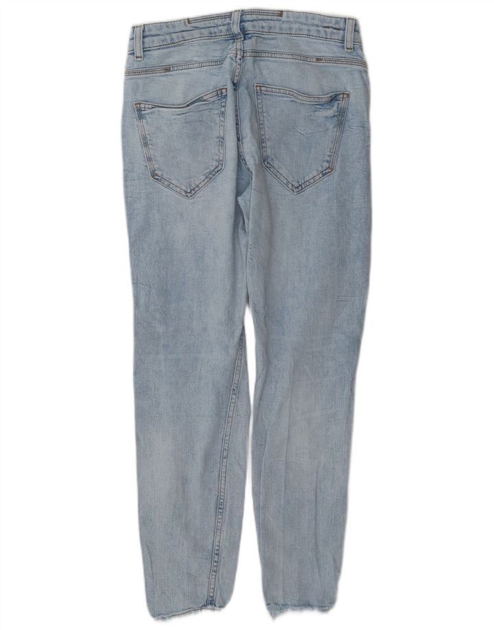 Zara Herre Distressed Slim Jeans EU 38 Small W30 L27 Blue
