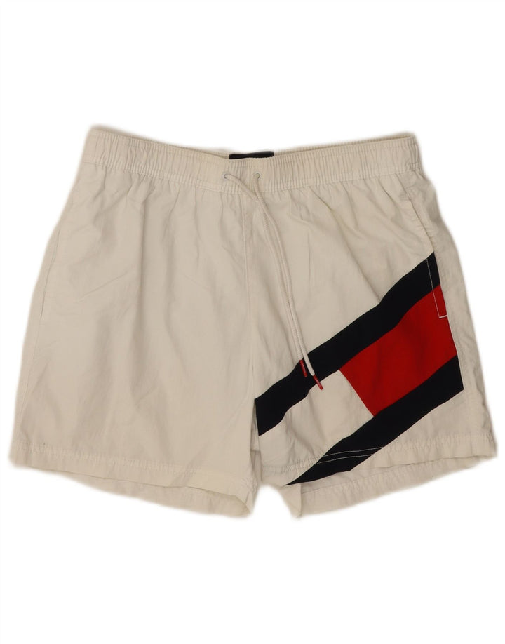 TOMMY HILFIGER Grafiske badeshorts til mænd Medium White Colourblock