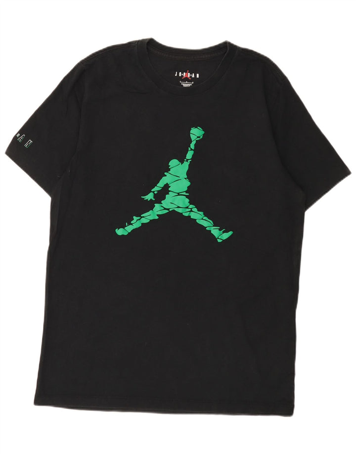 Jordan Herre grafisk T-shirt Top Stor sort bomuld