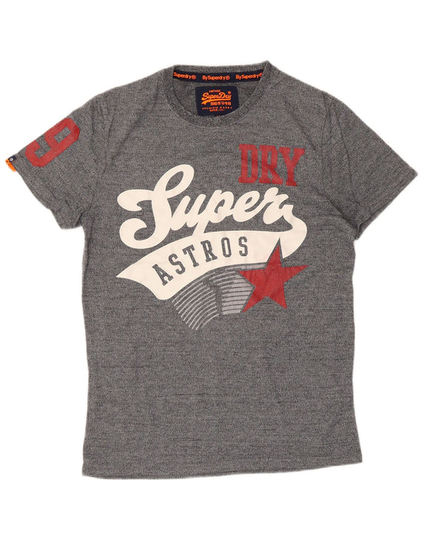 Superdry Herre Retro Grafisk T-shirt Top Medium Grey Flecked