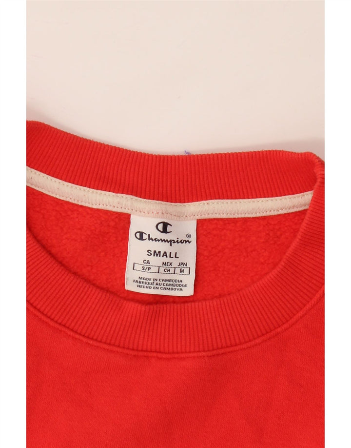 CHAMPION Womens Graphic Sweatshirt Jumper UK 10 Small Red Cotton Vintage Champion and Second-Hand Champion from Messina Hembry 