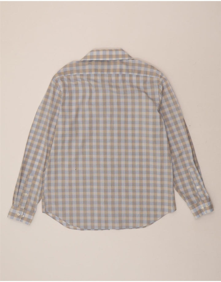 MICHAEL KORS Mens Slim Fit Shirt Size 17 XL Blue Check Cotton Vintage Michael Kors and Second-Hand Michael Kors from Messina Hembry 