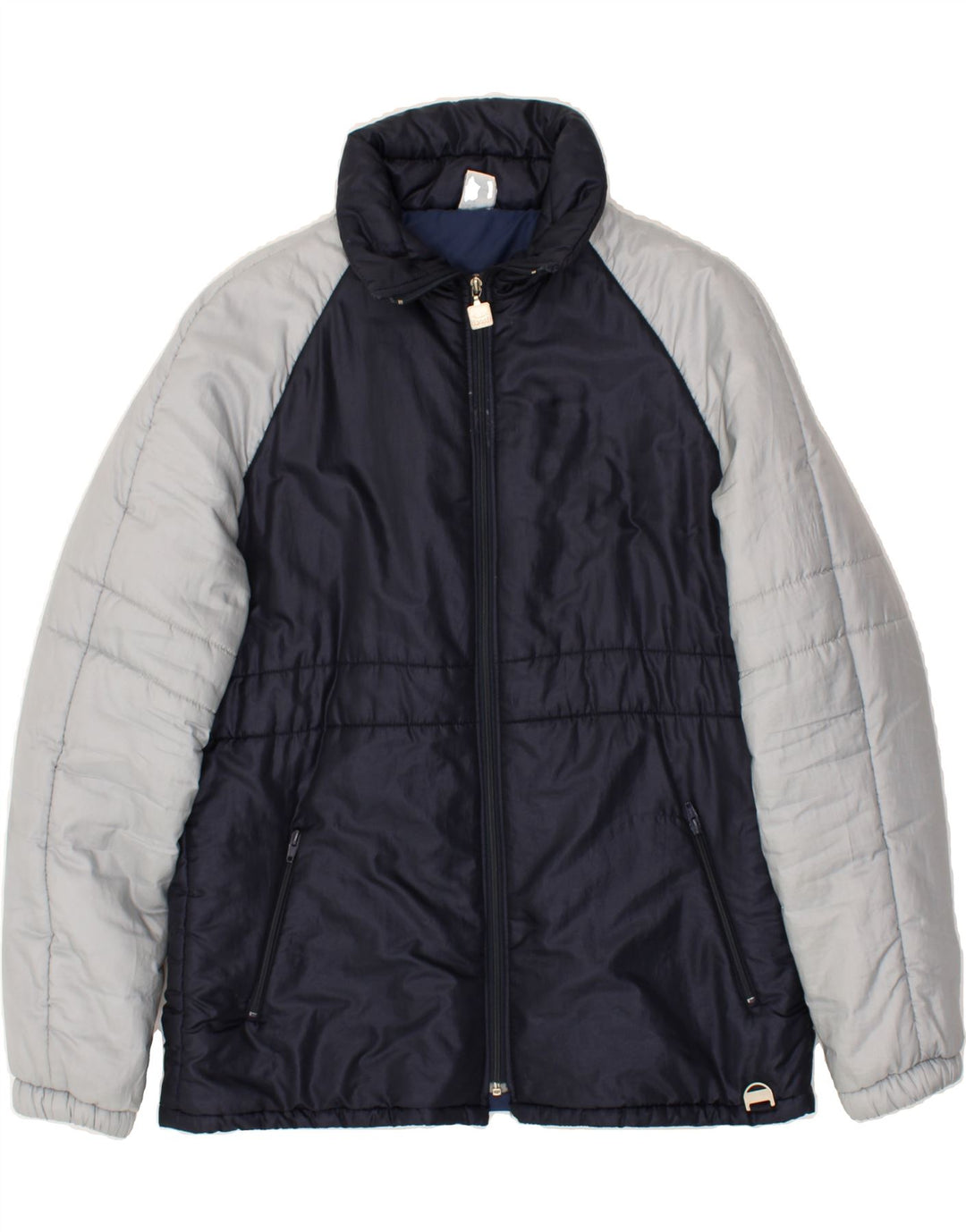 C&A Mens Padded Jacket EU 52 XL Navy Blue Colourblock Nylon | Vintage C&A | Thrift | Second-Hand C&A | Used Clothing | Messina Hembry 