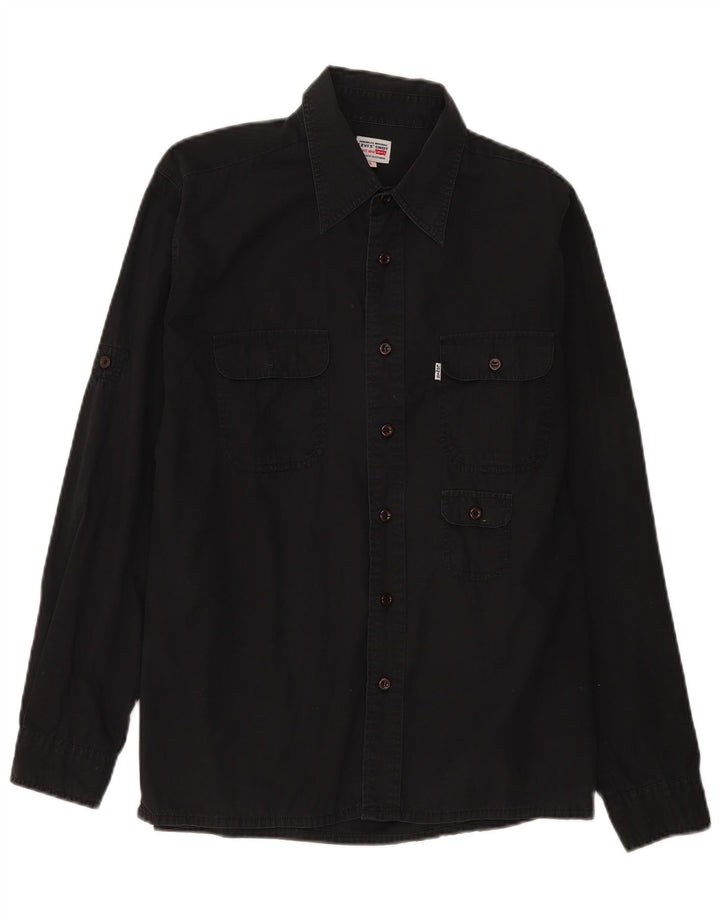 Levi's herreskjorte stor sort bomuld