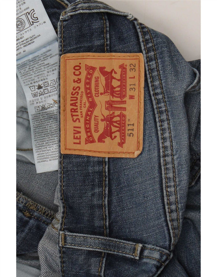 Levi's Herre 511 Slim Jeans W31 L27 Marineblå Bomuld