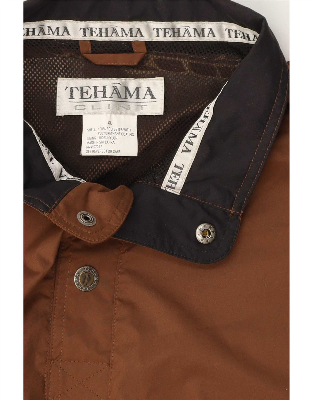 Tehama Herre Pullover Regnjakke UK 42 XL Brun Polyester