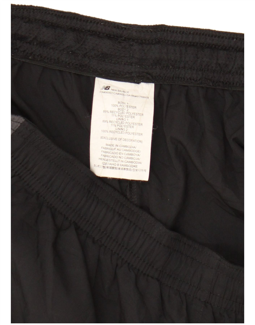 New Balance Sportsshorts til mænd Large Black Colourblock Polyester