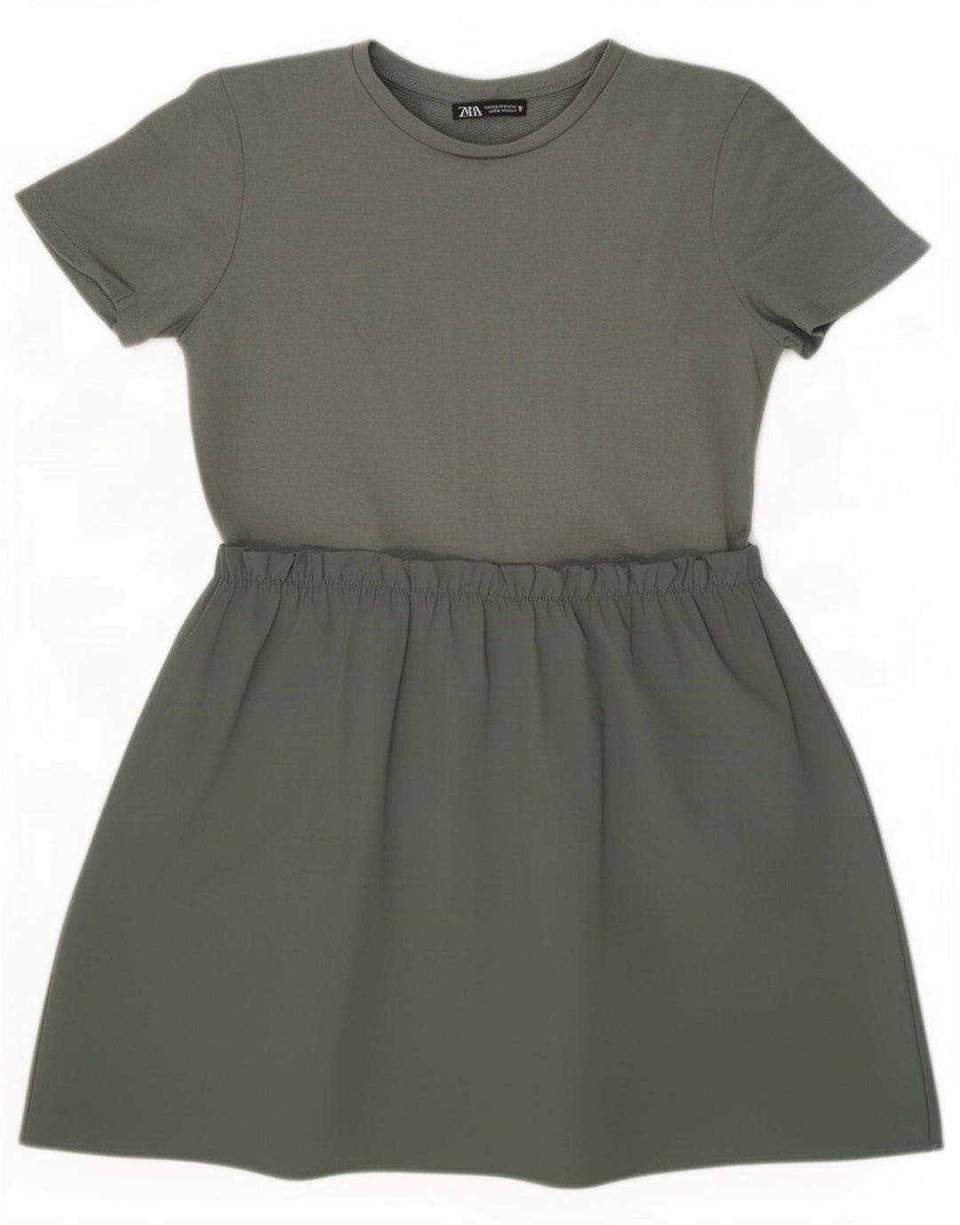 Zara Dame A-Line Kjole UK 12 Medium Grøn