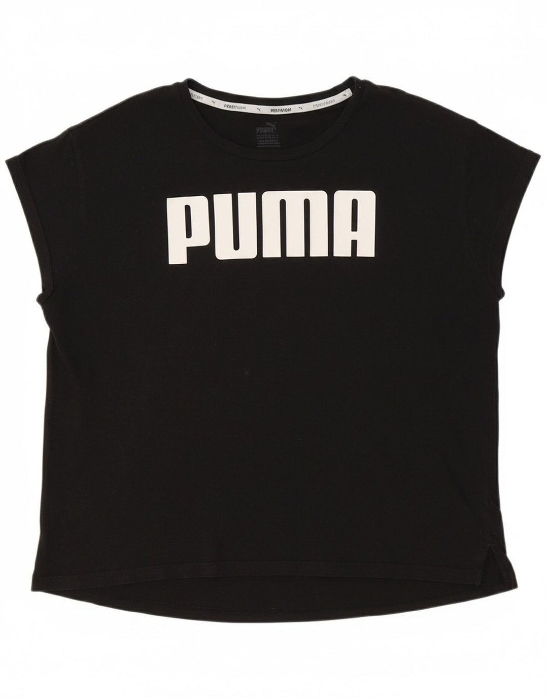 PUMA Womens Oversized Graphic T-Shirt Top UK 16 Large Black