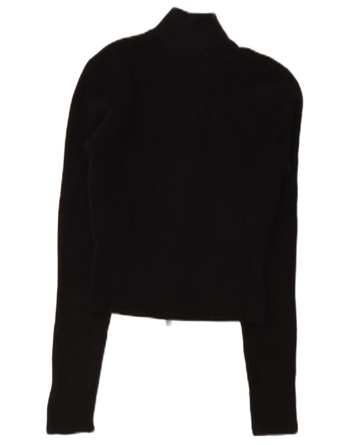 Dickies Womens Crop Cardigan Sweater UK 4 XS Sort