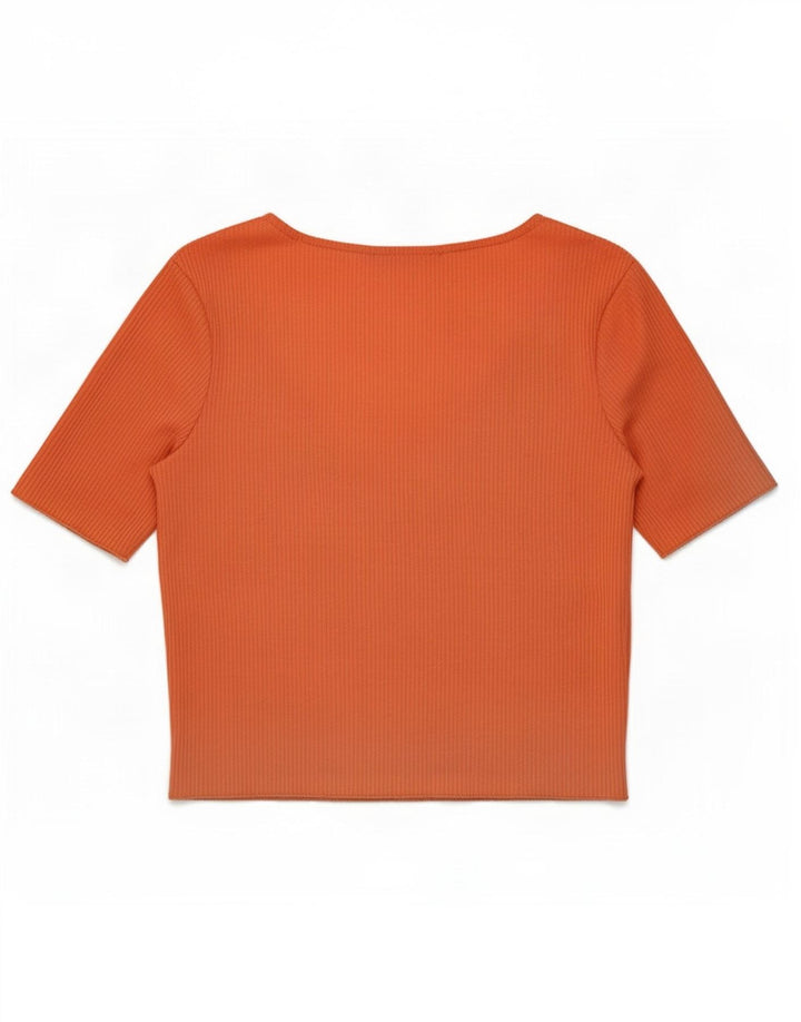 Zara Kortærmet Crop Top UK 12 Medium Pink
