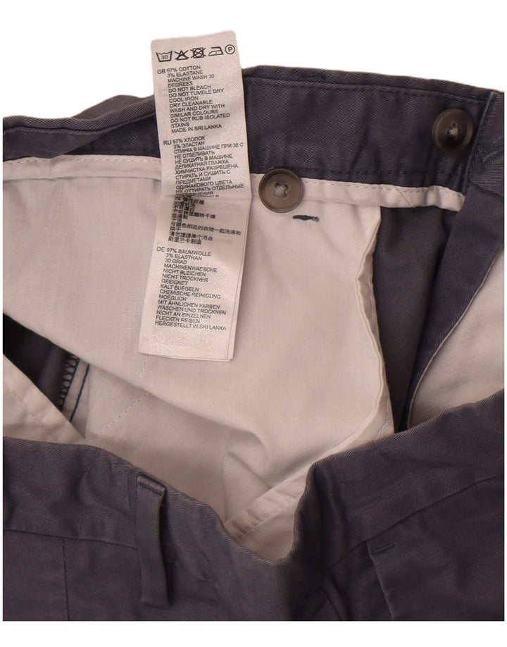 Reiss Chino Shorts til mænd W34 Large Navy Blue Bomuld