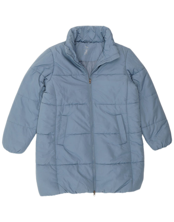Marks & Spencer Womens Padded Jacket UK 14 Large Blue Polyester