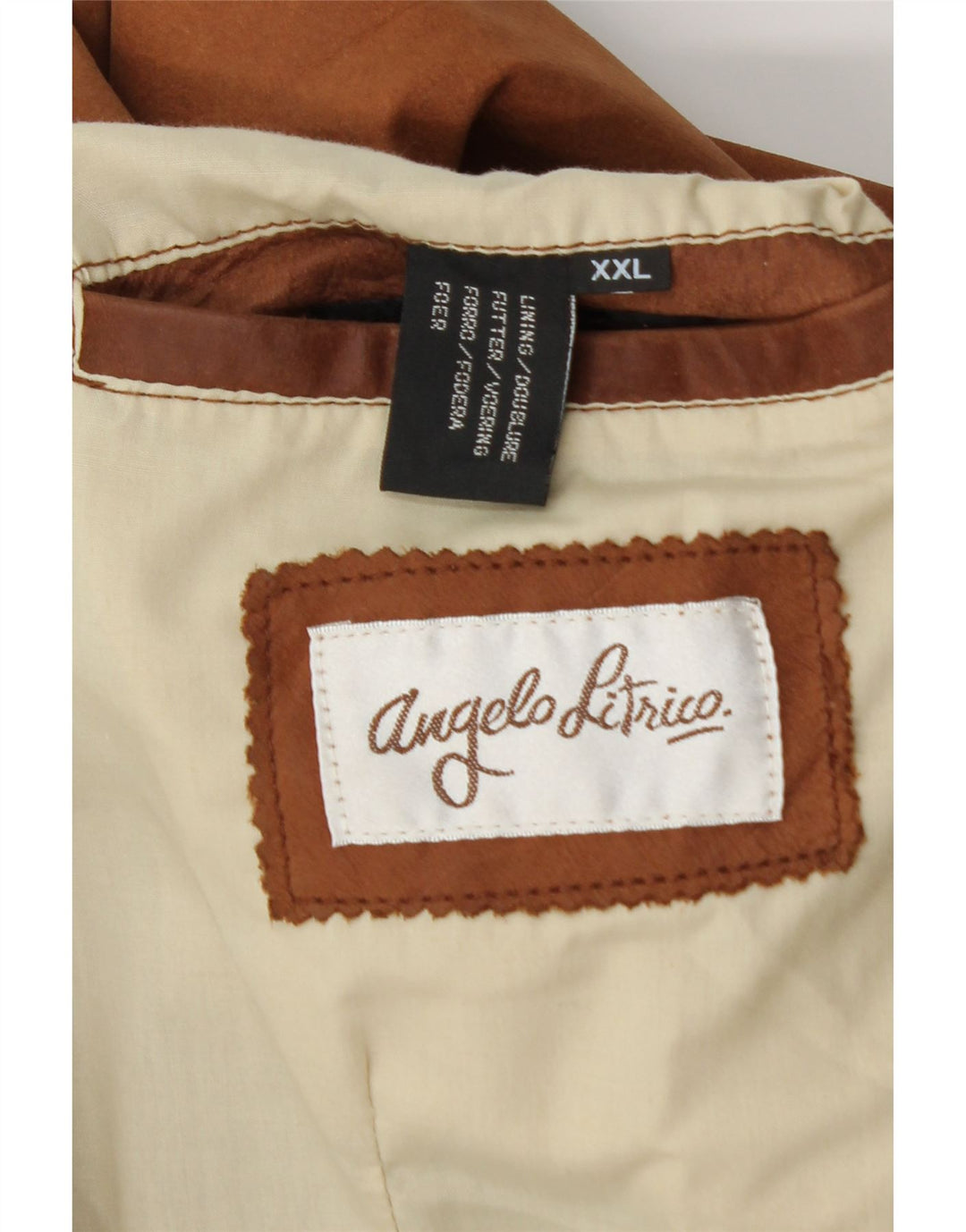 ANGELO LITRICO Lædervest til mænd 2XL brunt læder