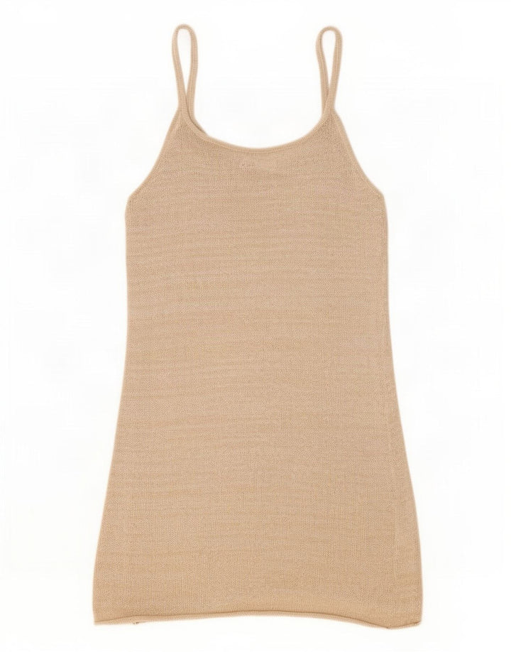 Zara Womens Slip Dress UK 10 Small Beige Nylon