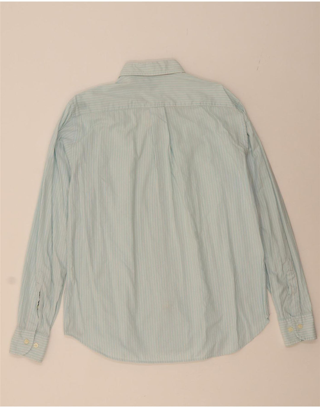 WOOLRICH Mens Shirt Large Blue Striped Cotton Vintage Woolrich and Second-Hand Woolrich from Messina Hembry 