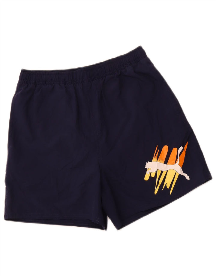 PUMA Grafiske sportsshorts til drenge 15-16 år marineblå