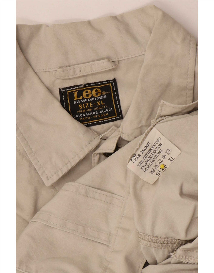 Lee Bomber Jacket UK 42 XL Beige Bomuld