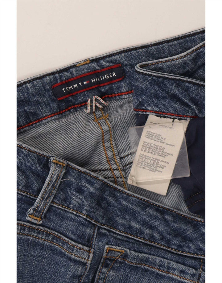 Tommy Hilfiger Dame Distressed Slim Jeans W36 L31 Blå Bomuld