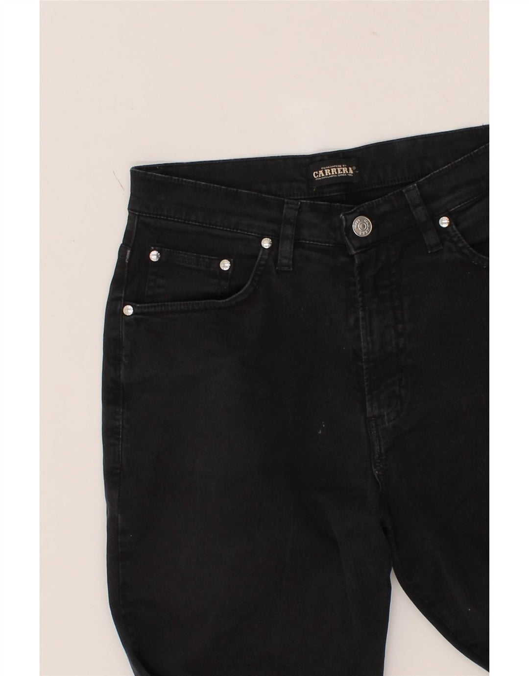 CARRERA Womens Slim Jeans W29 L34 Black Cotton Vintage Carrera and Second-Hand Carrera from Messina Hembry 