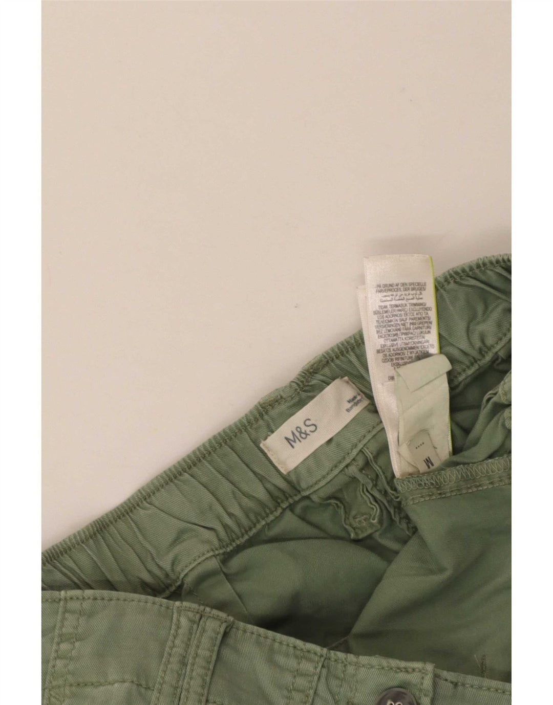 Marks & Spencer Dame Crop Cargo Bukser Medium W26 L23 Grøn Lyocell