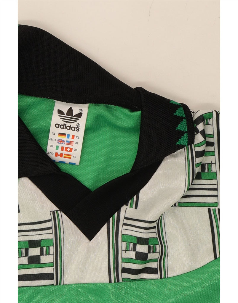 ADIDAS Mens 1994-1995 Nigeria Home Football Shirt Size 46/48 XL Green Vintage Adidas and Second-Hand Adidas from Messina Hembry 