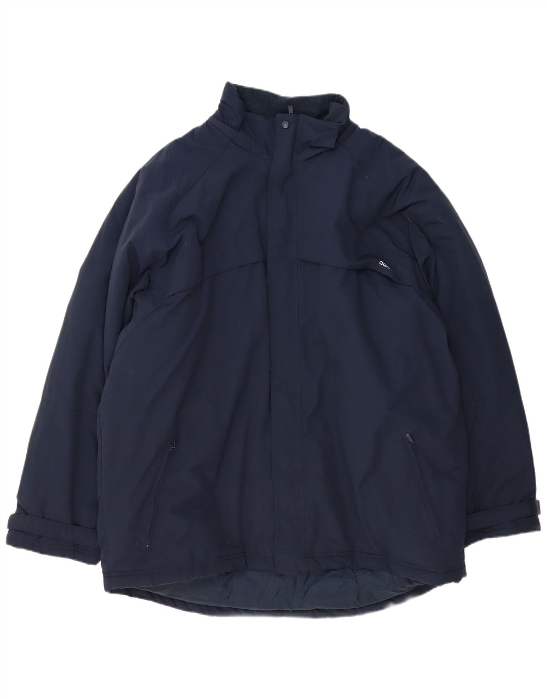 Adidas Herre grafisk polstret jakke UK 42 XL marineblå polyester