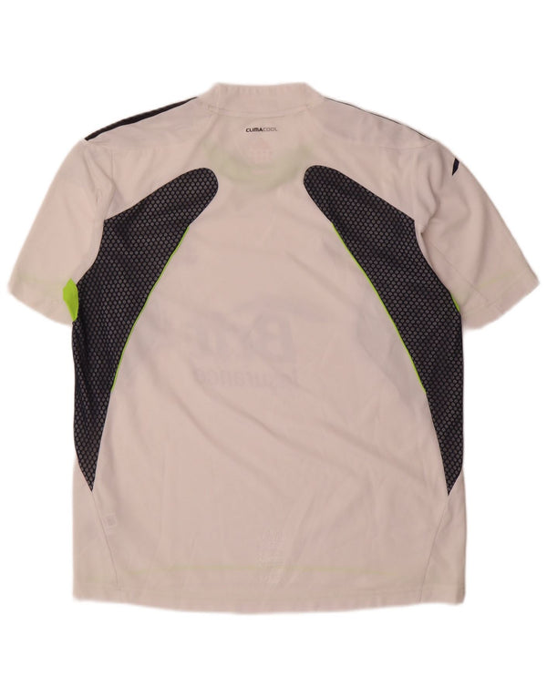 Adidas Herre Climacool Grafisk T-Shirt Top UK 42/44 Stor hvid Colourblock
